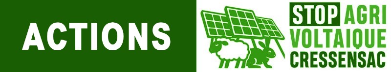 Stop Agrivoltaique Cressensac ACTIONS