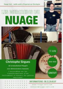 L'accordéon par Christophe Sirgues de la manufacture Maugein @ NUAGE VERT Jardin Saintangel