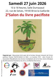 2ème salon du livre pacifiste à Brive la Gaillarde