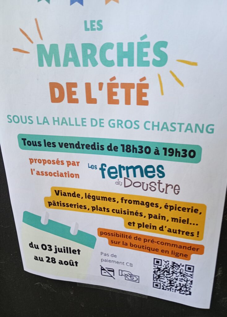les marchés de l'été sous la halle de gros chastang