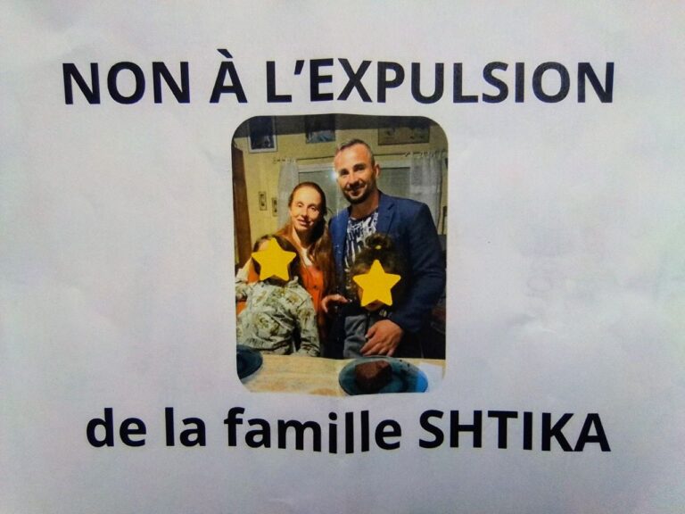 Non à l'expulsion de la famille Shitka