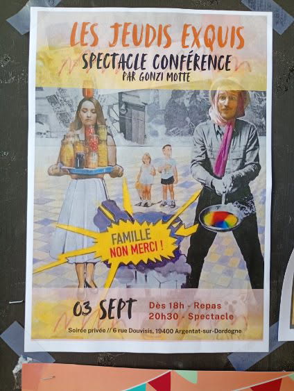 repas conférence famille non merci jeudi exquis @ argentat sur Dordogne