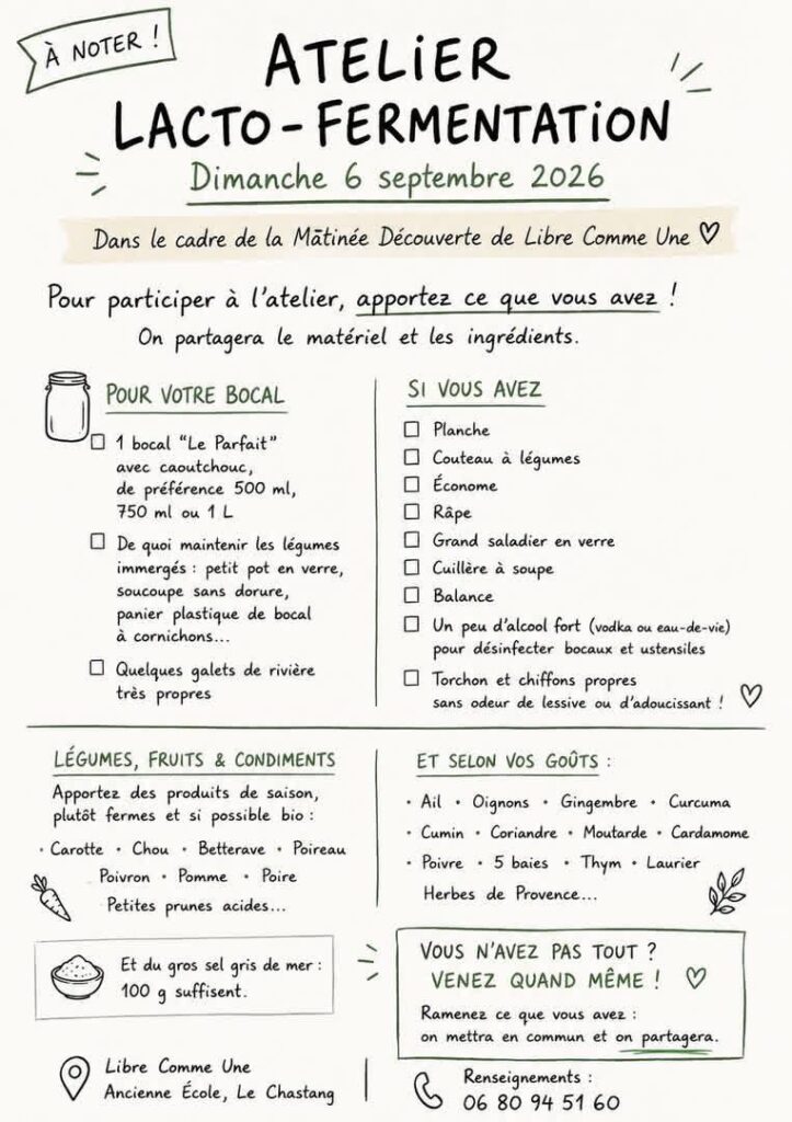 Le Chastang atelier libre commune