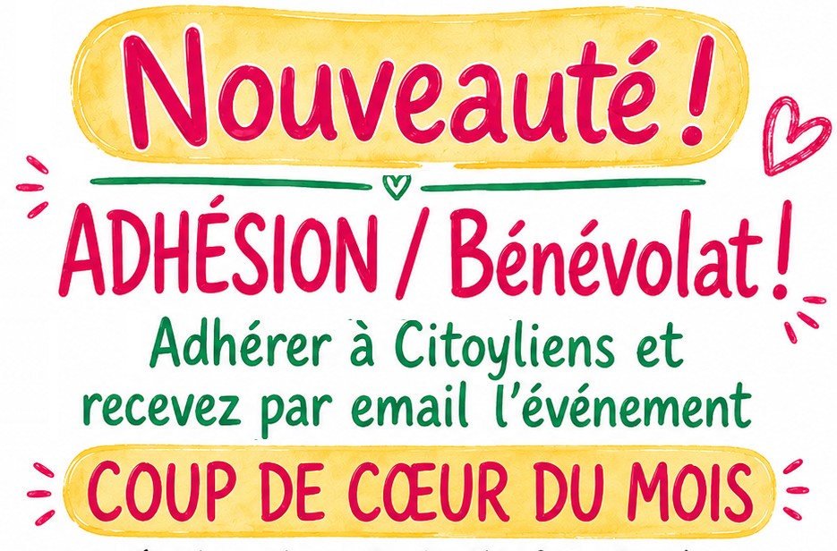 nouveauté adherents benevoles