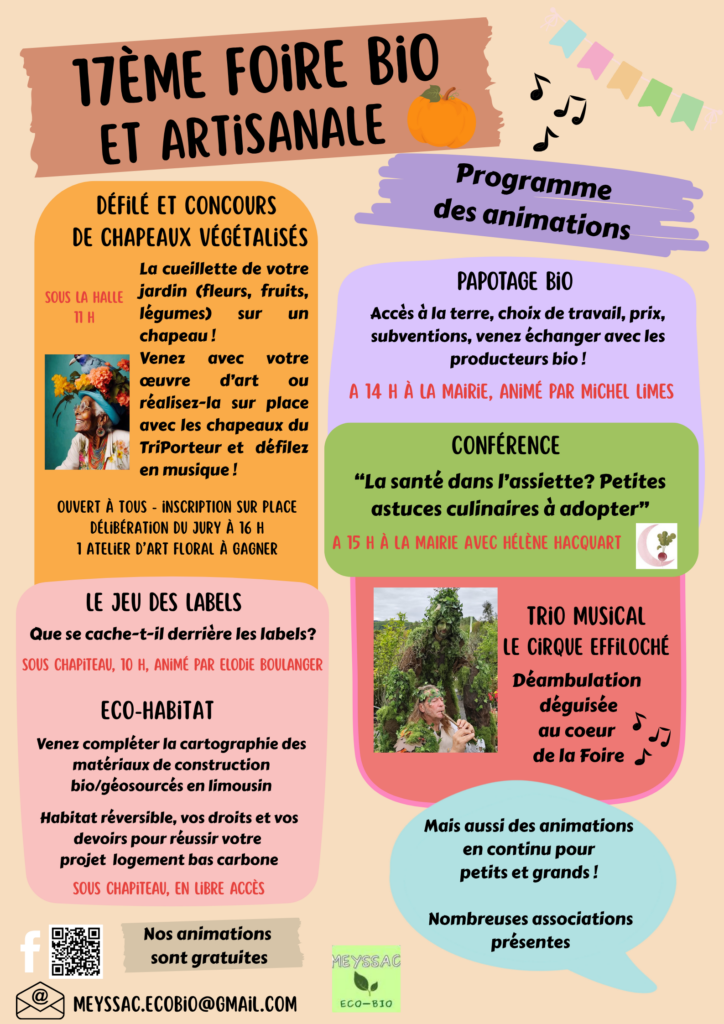 Programme 17èmé Foire Bio de Meyssac